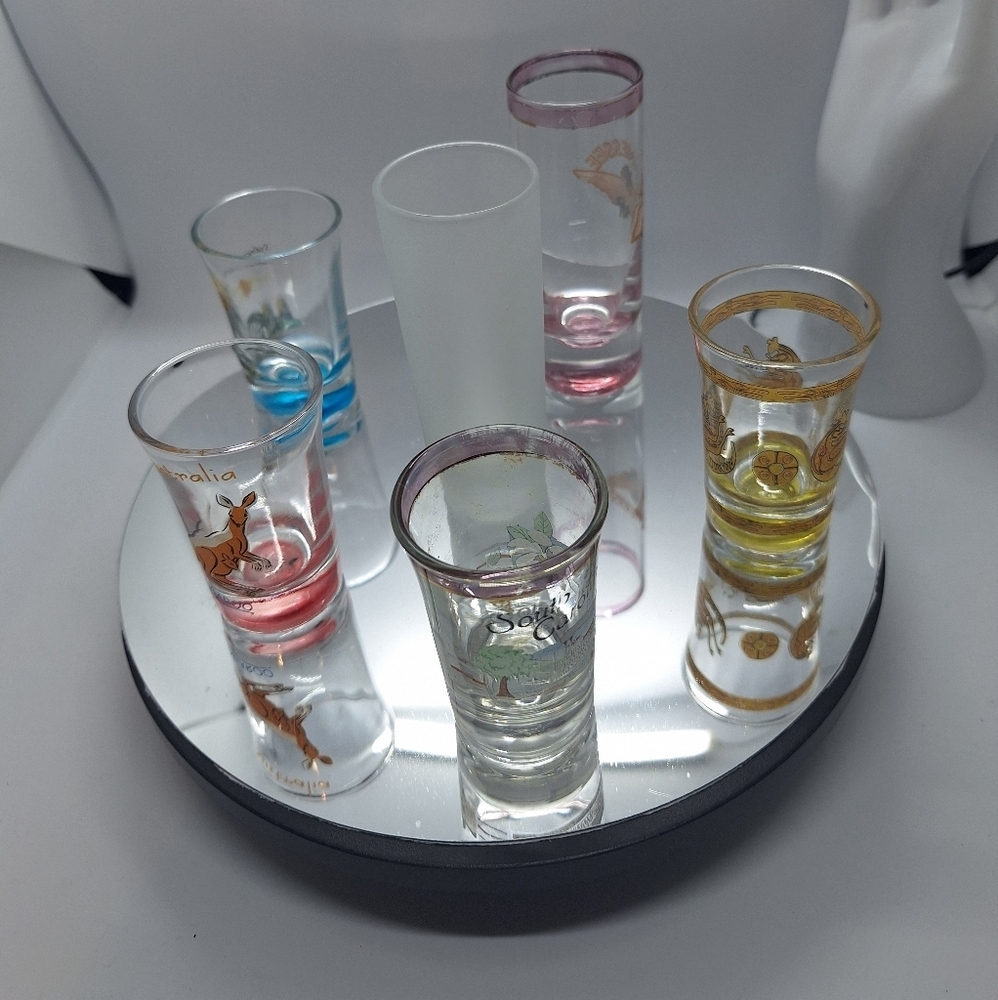 Shot glasses Lot of 6 Australia Tennessee South Carolina